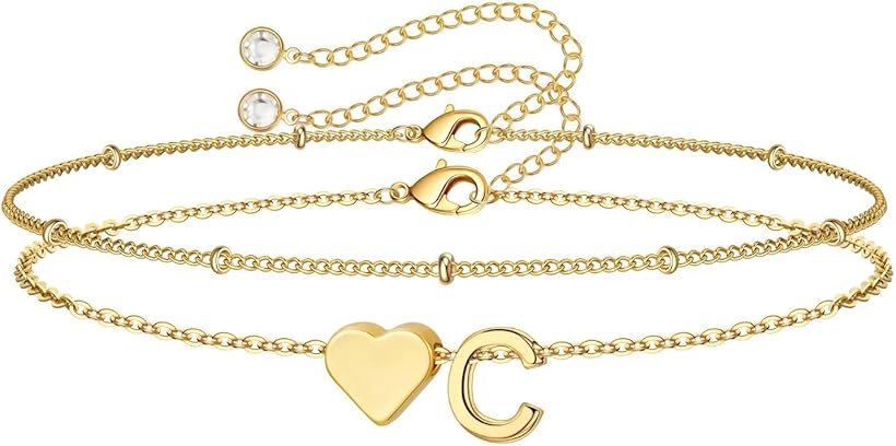 MOOHAM Initial Bracelets Women Personalized