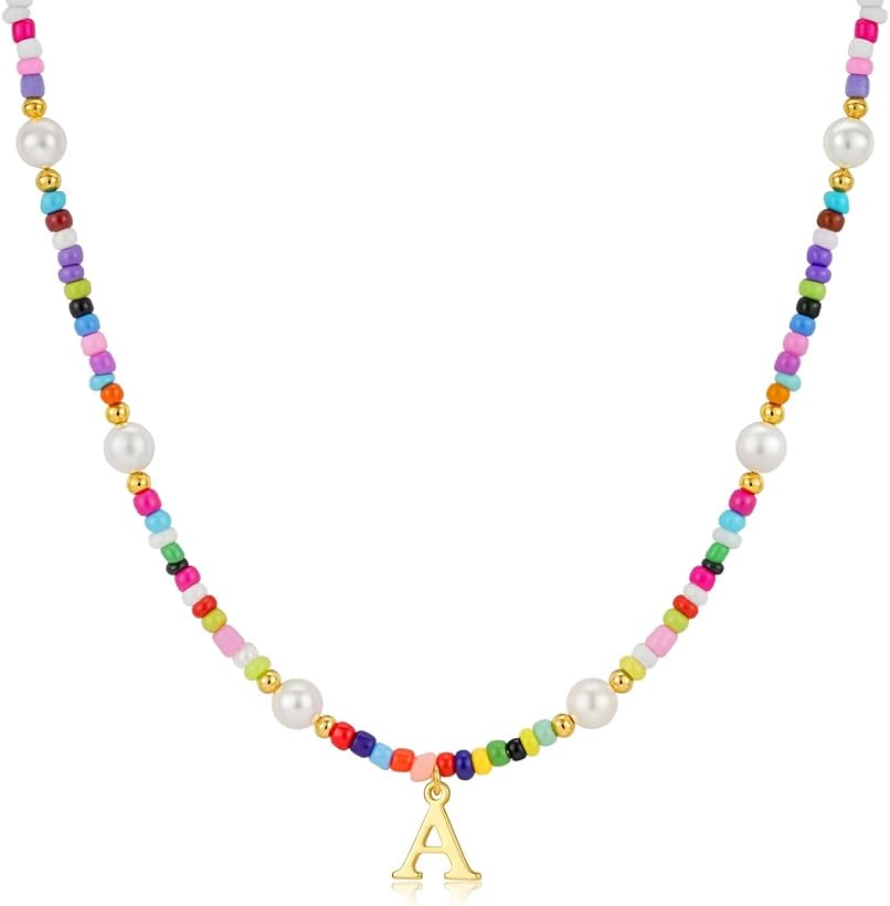MOOHAM Initial Necklaces Women Girls